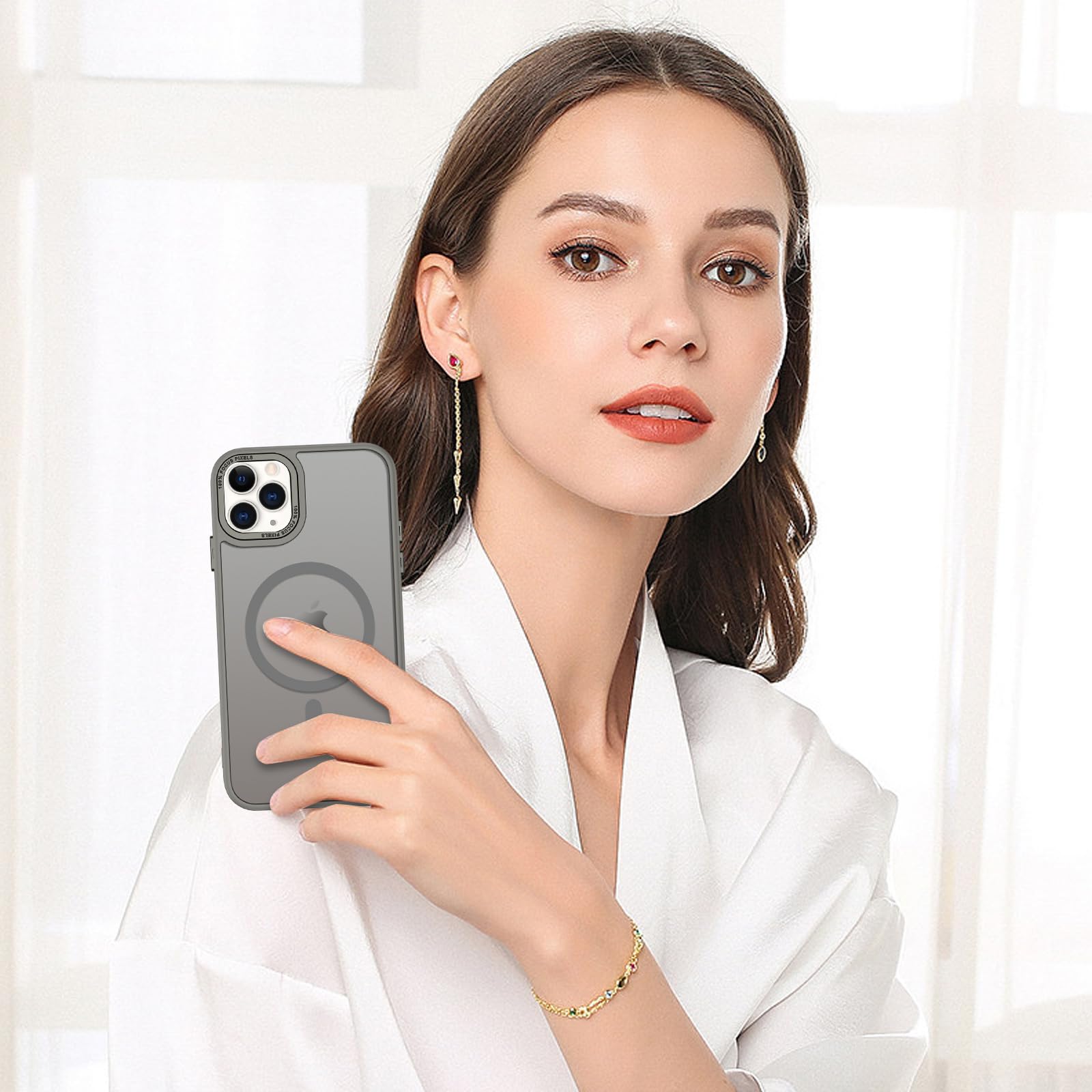 BENTOBEN for iPhone 11 Pro Case 2019 [Compatible with Magsafe] Translucent Matte Magnetic Phone Case iPhone 11 Pro 5.8" Slim Thin Shockproof Bumper Women Men Protective Cases Cover, Black