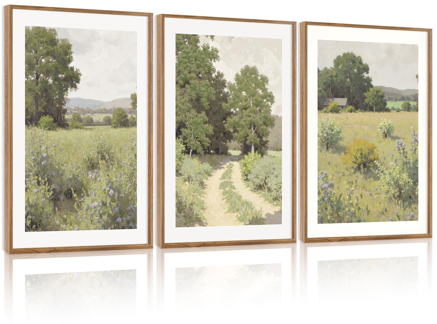 CHDITB Abstract Modern Framed Canvas Wall Art Set, Contemporary Artwork for Home Decor, Neutral Pastel Illustration Wall Painting, Nordic Minimal Zen Art Prints for Living Room Office-16 x24 x3
