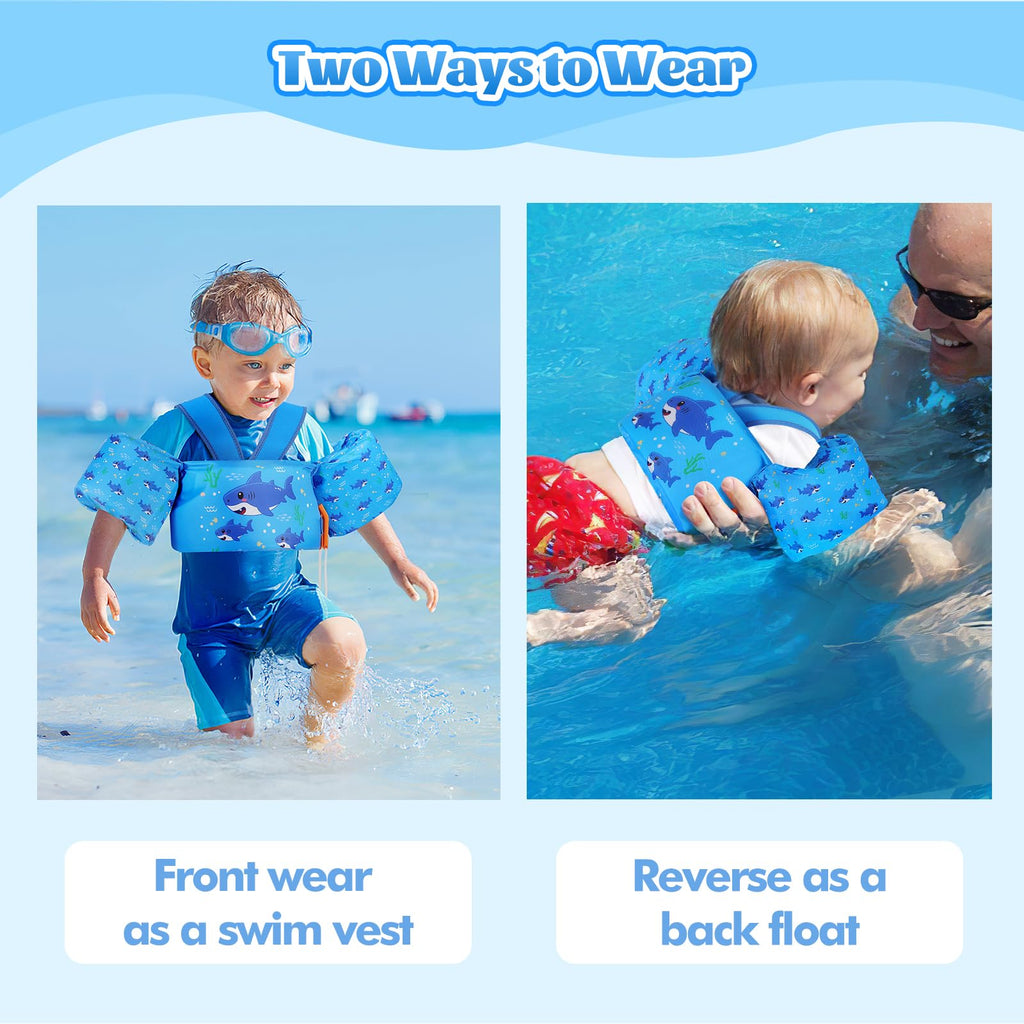 Moko Swim Arm Band for Kids 20-30-50 lbs, Cute Cartoon Toddler Swim Vest, Swimming Water Wings Pool Floaties Sleeve for Children Learn to Swim