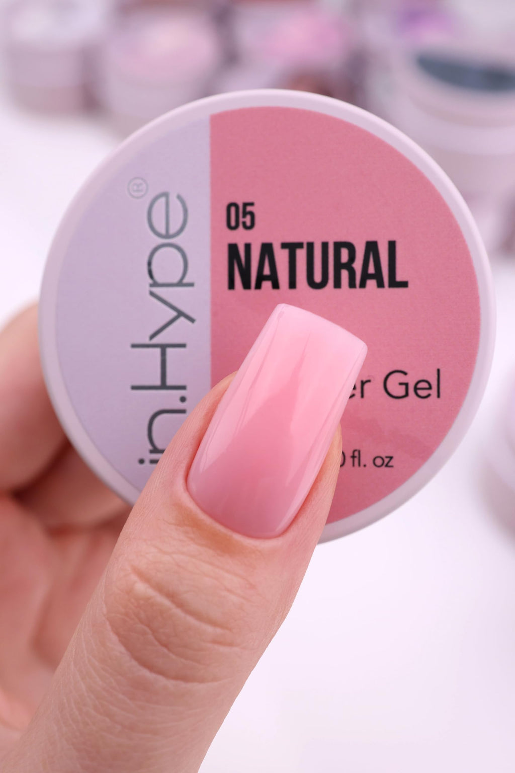 IN.HYPE UV/LED Professional Hard/Builder Gel for Nail Extension/Strengthening/Overlays File Off (Baby Pink #3)