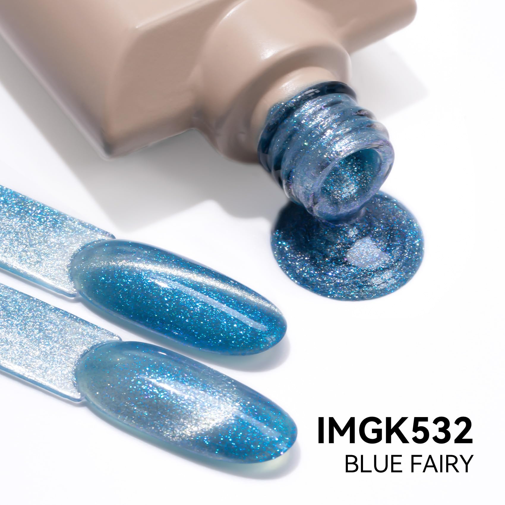 MAYCHAO 15ML Golden Amethyst Cat Eye Gel Nail Polish 1Pc Velvet Mirage Cat Eye Gel Polish Soak off Holographic Magnetic Nail Polish for Nail Art Manicure Salon DIY at Home, 0.5 OZ