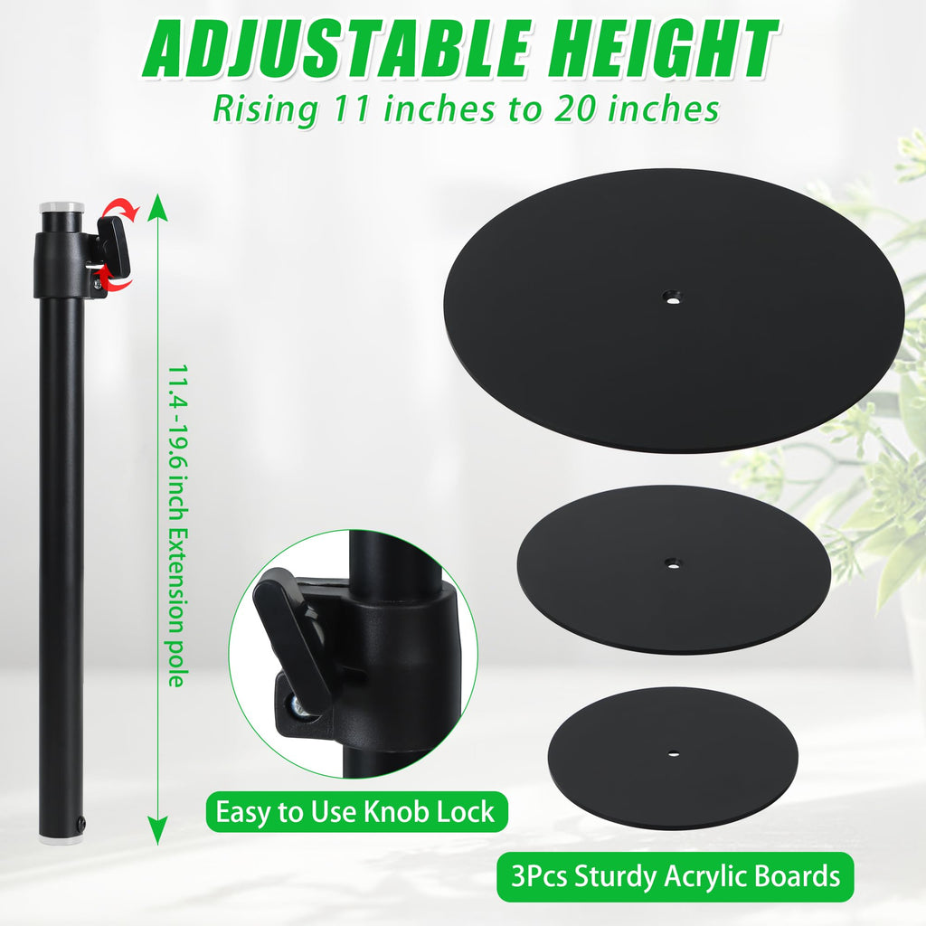 Adjustable Plant Risers for Inside Pots, 11-20" Rise Planter Insert Filler for Large Pots, Plant Lift Inserts Pot Risers for Indoor Outdoor Tall Taper Planter Container (6" 8" 10" Base Top, Set of 1)