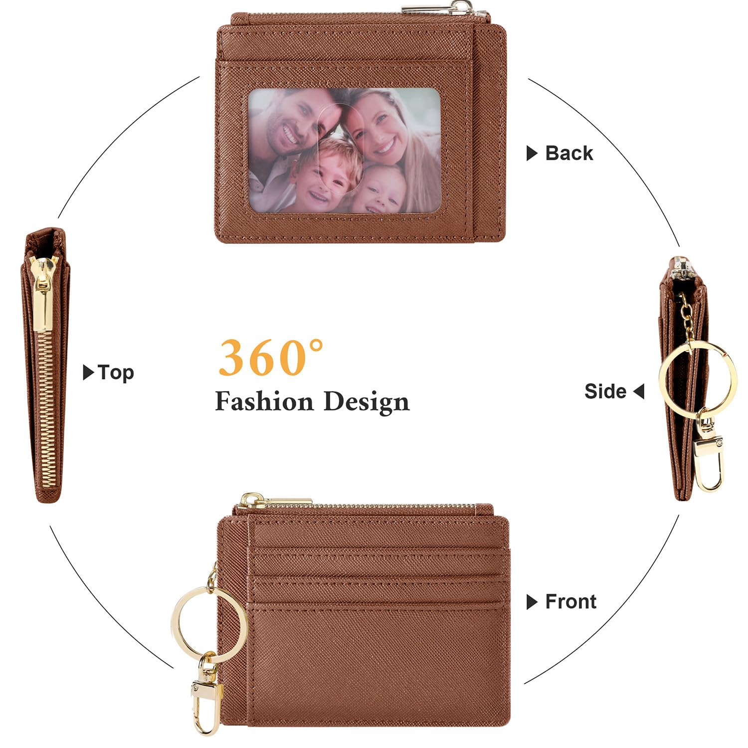Sodsay Card Case Slim Front Pocket Wallet for Women Credit Card Holder with Keychain | Slim, Credit Card Holder, Front Pocket, with Keychain | Slim