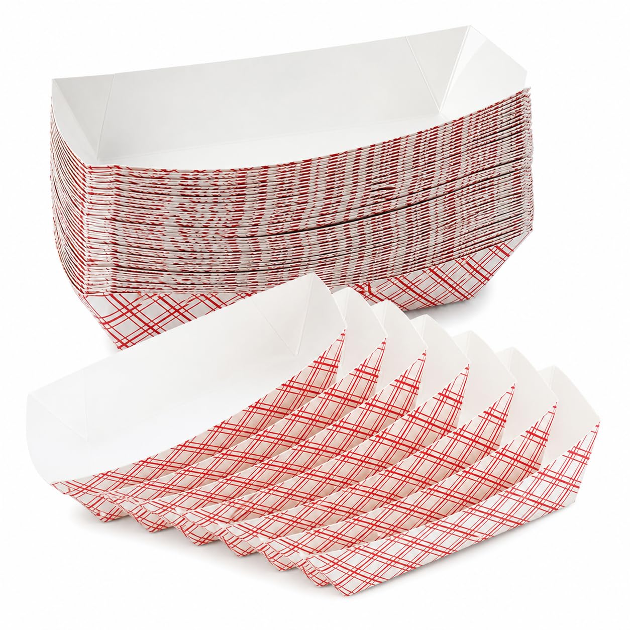 Mr Miracle 7 Inch Paper Hot Dog Tray in Kraft Paper. Pack of 25. Disposable, Recyclable and Fully Biodegradable. Made in USA