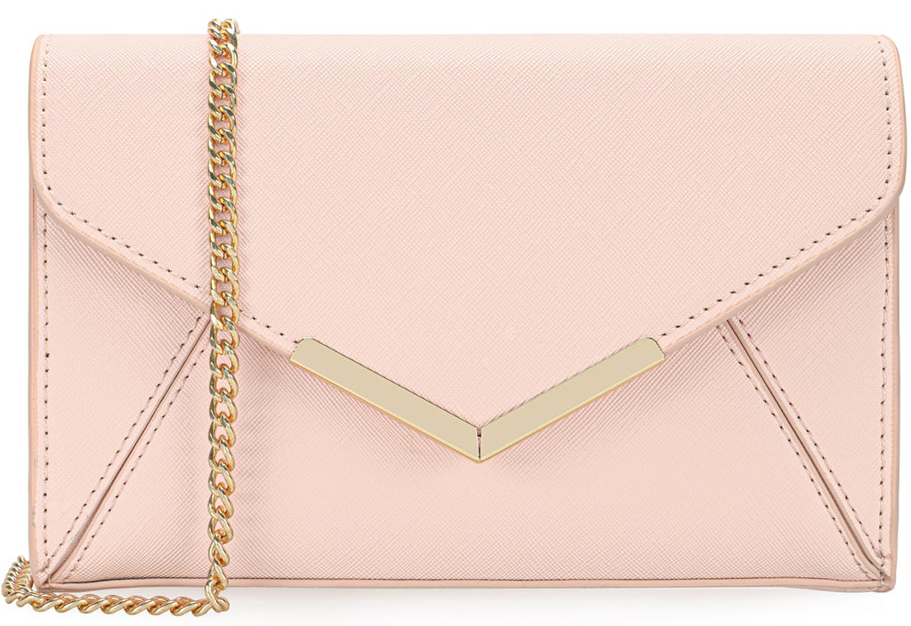 DEXMAY Women Envelope Clutch Faux Saffiano Leather Evening Handbag Foldover Clutch Bag Formal Dressy Purse