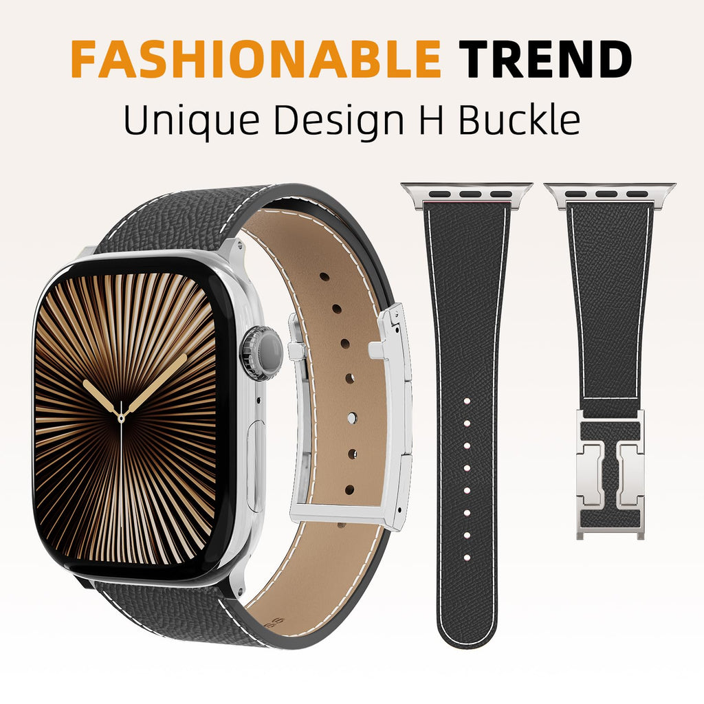 Designer Leather Band Compatible with Apple Watch 49mm46mm45mm44mm42mm41mm 40mm38mm for Women,Magnetic Buckle Replacement Strap for iWatch Ultra 3/2 /1 SE 3/2/1 Series 11/10/9/8/7/6/5/4/3/2/1