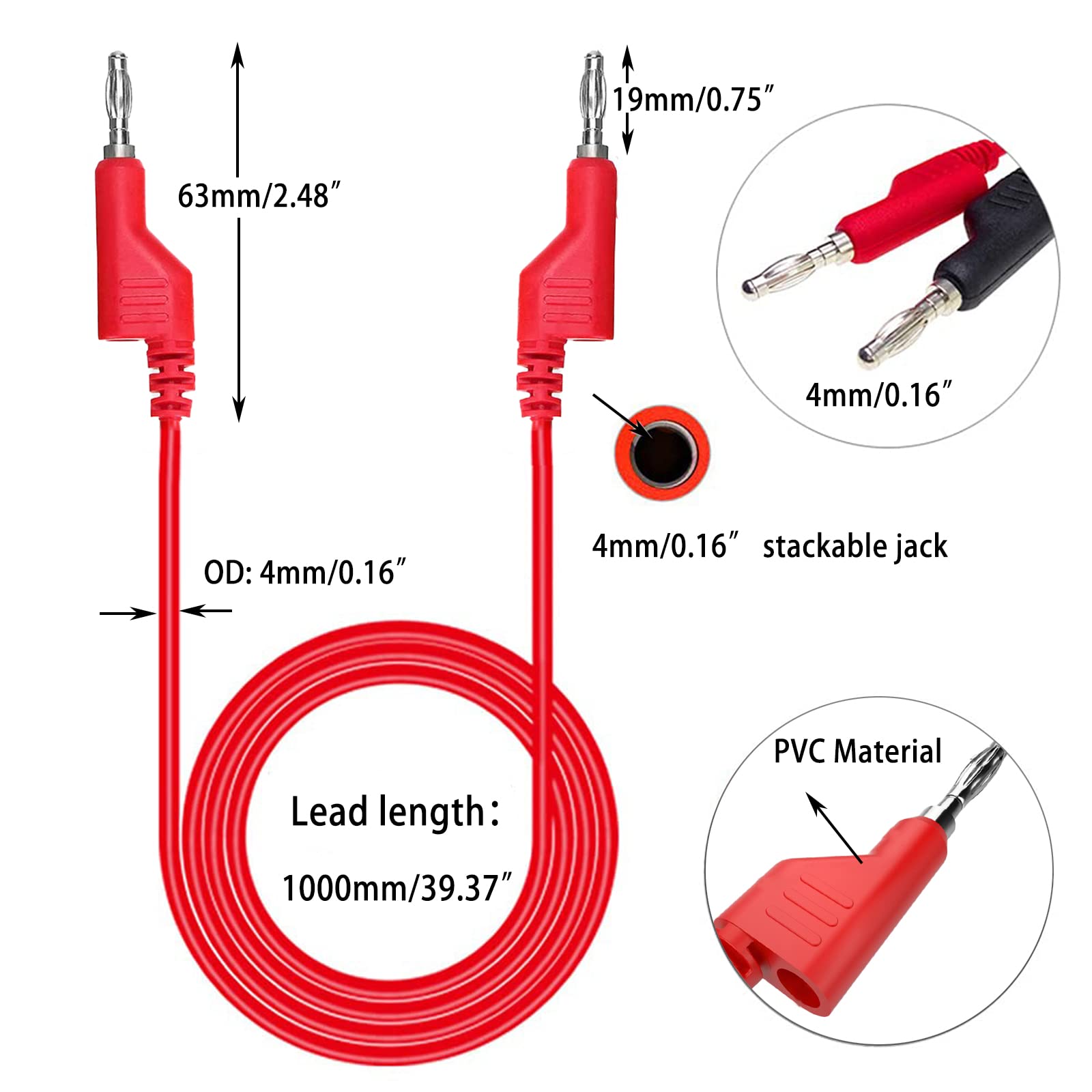 12pc Multimeter Test Leads,Test Leads with Alligator Clips,Test Hook,Banana Plug Leads,Telescopic Testing Hook,Suitable for Fluke, Kaiweets, Innova Multimeter, Voltmeter, Clamp Meter