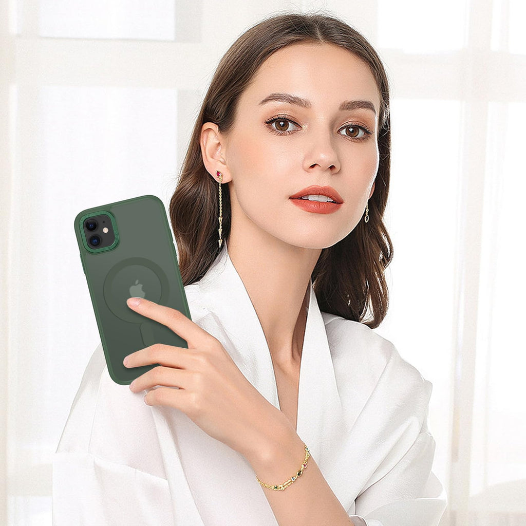 BENTOBEN for iPhone 11 Phone Case, Phone case for iPhone 11 Magnetic Case [Compatible with Mag Safe] Translucent Matte Slim Shockproof Anti-Fingerprint Protective Cover for iPhone 11 6.1’’ Black