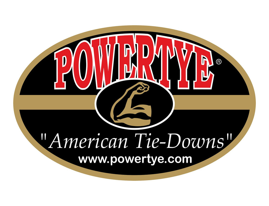 PowerTye 1in x 4ft Easy-Grip Light-Duty Endless Ratchet (no Hooks) - 400 lb. Working Load Limit / 1,200 lb. Breaking Strength - Black 2-Pack