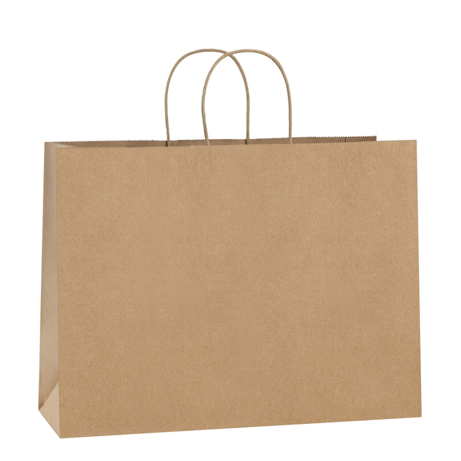 BagDream 100Pcs 16x6x12 Inches Kraft Paper Bags with Handles Bulk, Large Shopping Bags for Gifts, Grocery, Merchandise, Party Favor, Take-out, Recycled Black Black Paper Sacks