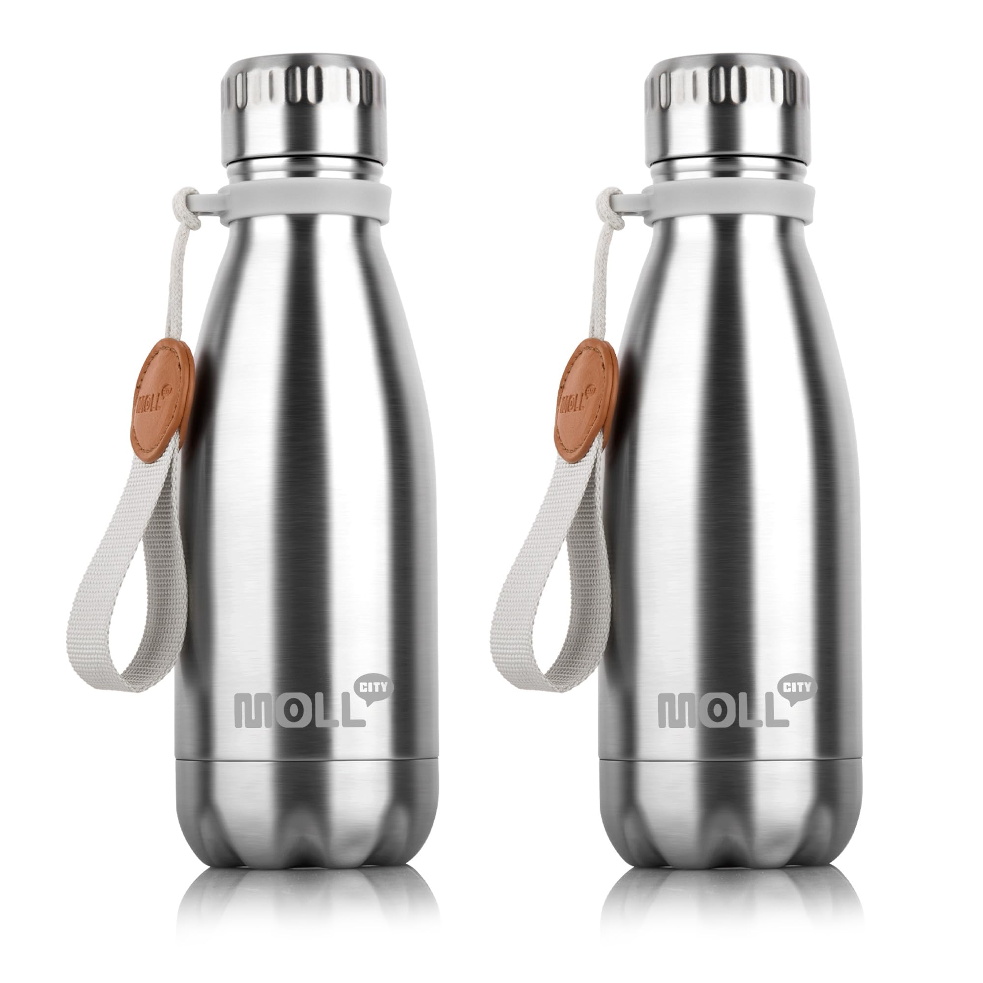 9 oz Water Bottle for Kids-Small Stainless Steel Water Bottle for School Vacuum Insulated Metal Leak Proof Cola Shape Water Flask for Boys Girls(Baby Blue)