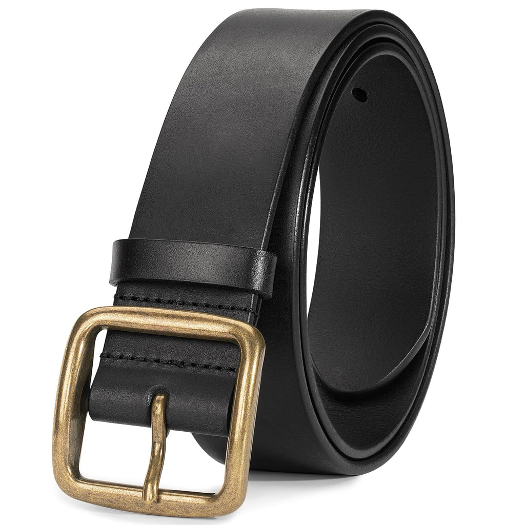 Thicken Full Grain Leather Mens Belt Heavy Duty Mens Work Belt Mens Belt High Hardness Buckle Packed In Gift Box
