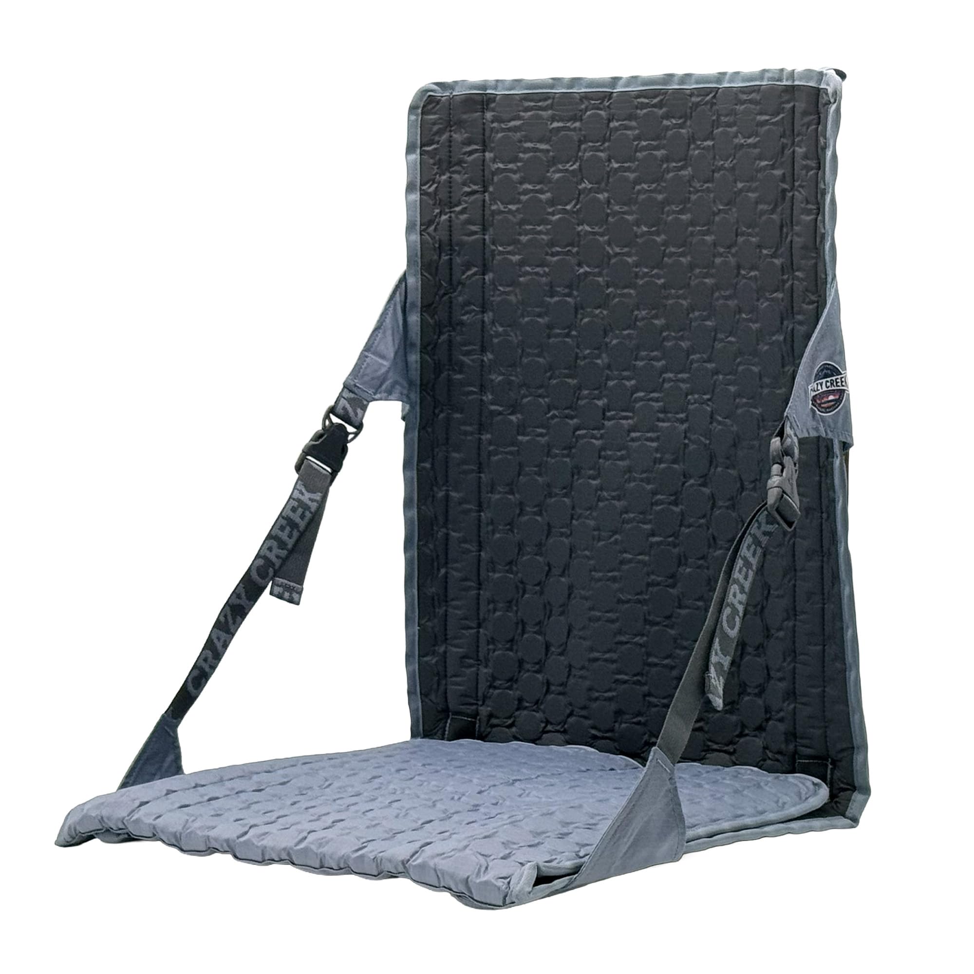 Crazy Creek HEX 2.0 PowerLounger for Day Hiking & Backpacking Trips, 250 LBS Weight Capacity, Adjustable Straps, Compact Design, Water-Resistant, Aleutian Blue/Slate