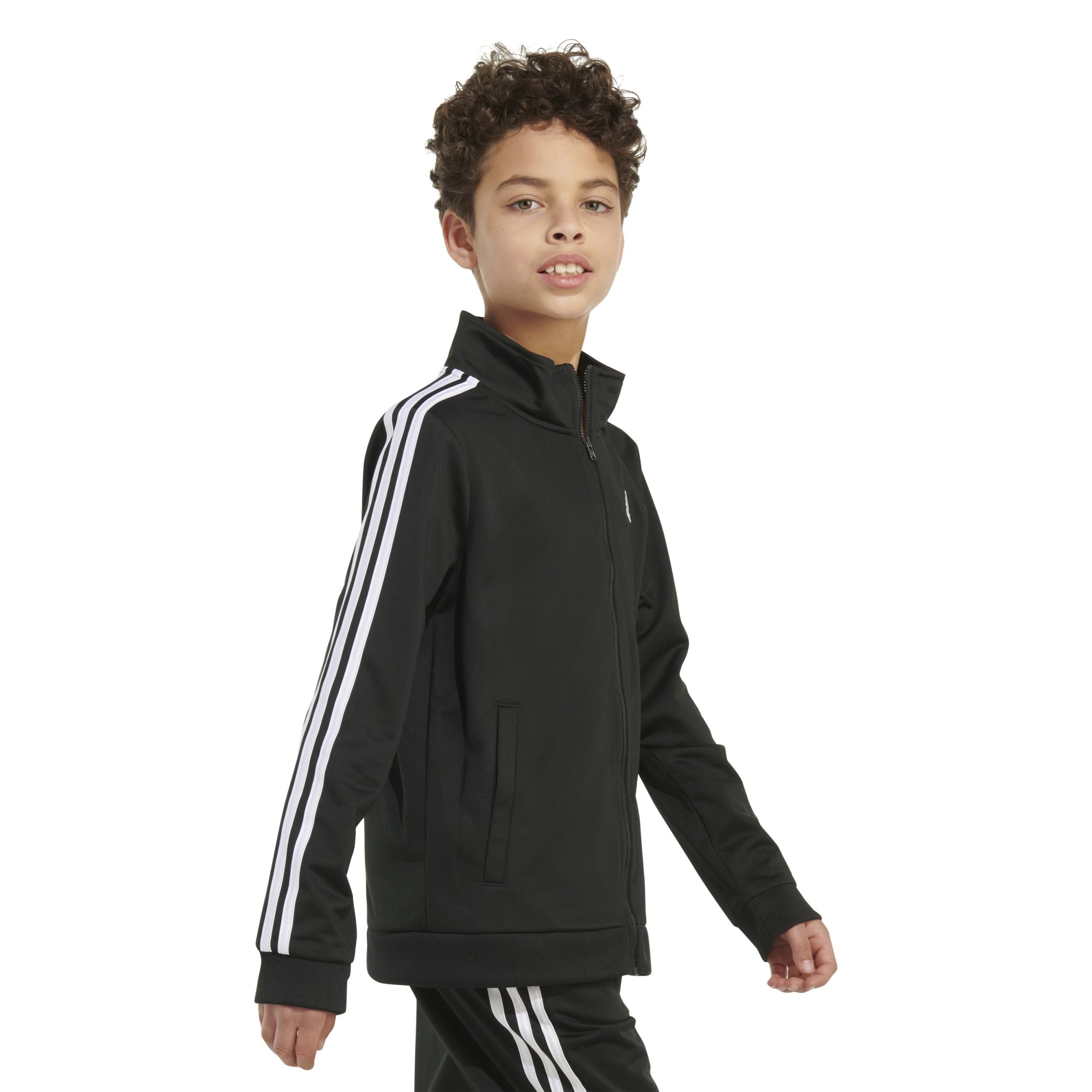 adidas boys Zip Front Iconic Tricot Jacket
