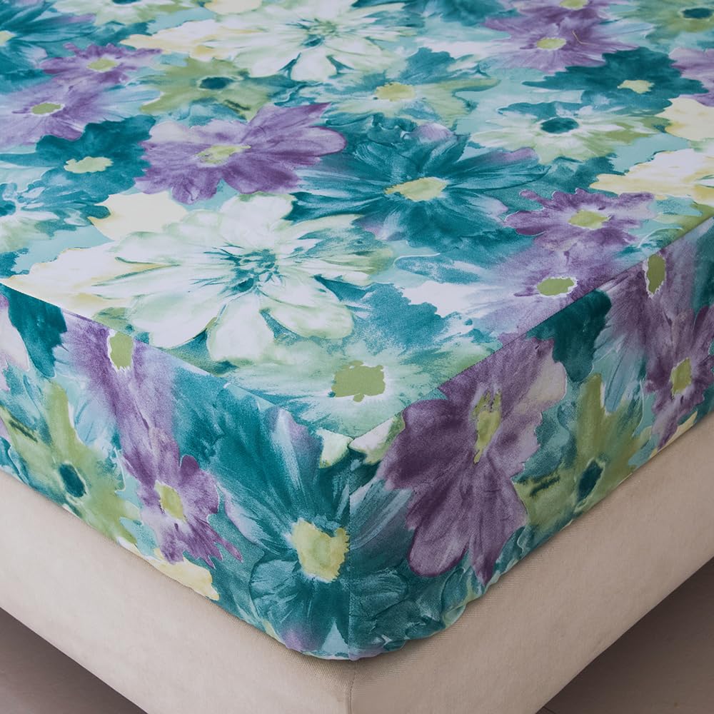 Bedding Fitted Sheet with Deep Pocket,3D Pattern Printed Fabric Bed Sheets (Black Butterfly,Twin)