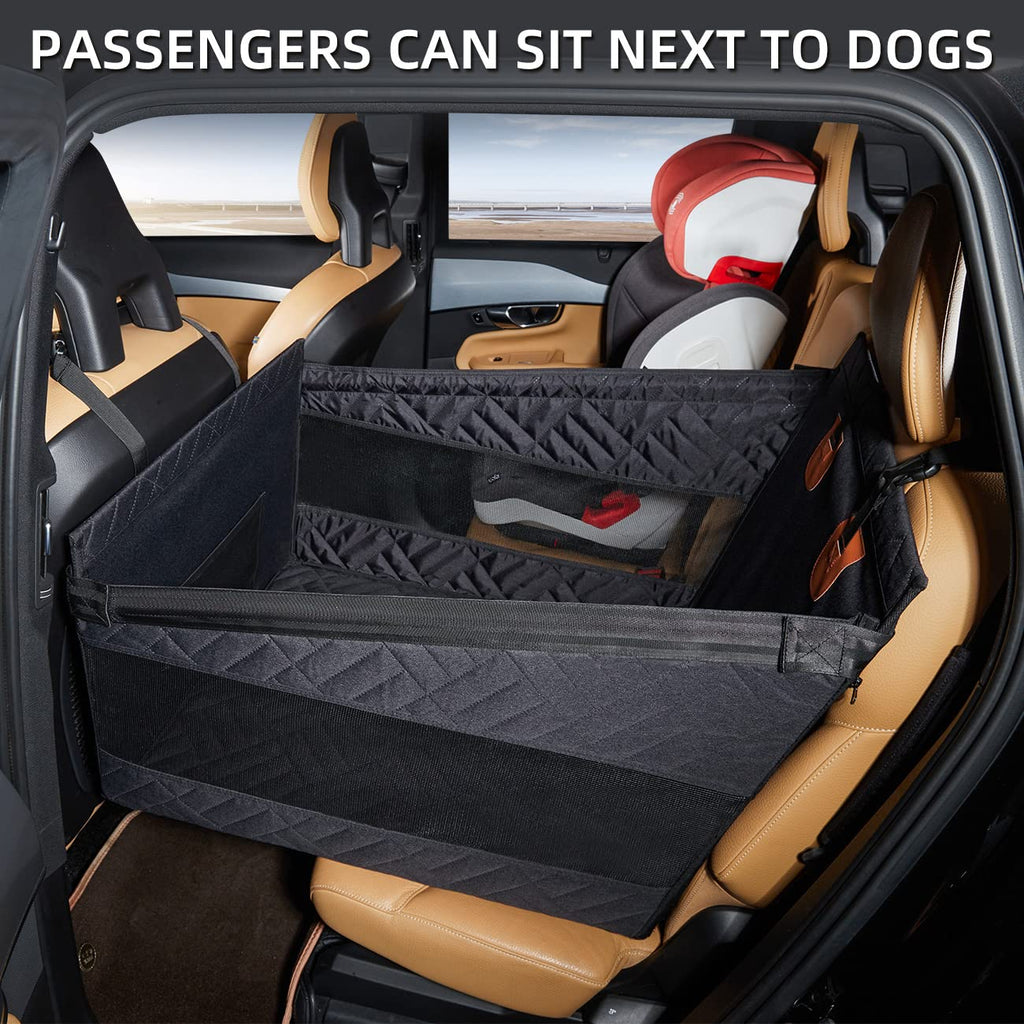 TKYZ Medium Dog Car Seat,Back Seat Extender for Dogs,Waterproof Large Dog Seat Cover for Backseat, Pet Bed for Car Hammock(Black-s)
