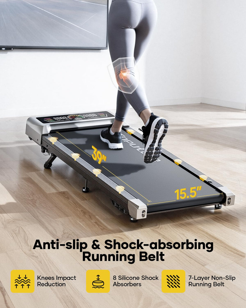TOPUTURE Walking Pad with Incline, 2 in 1 Treadmills for Home & Office, Under Desk Treadmill, 2.5HP Portable Compact Treadmill with Remote Control, APP & LED Display, Installation-Free
