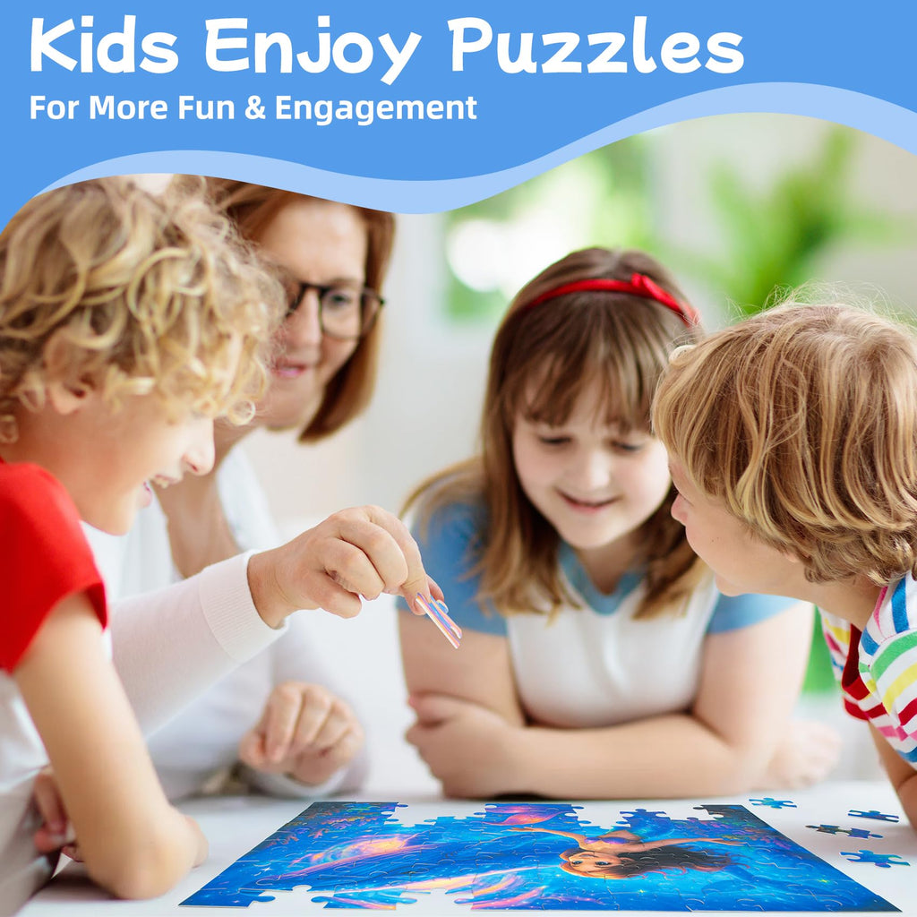 100 Piece Puzzles Rainbow Dinosaur Puzzle for Kids Ages 4-8 8-10, 100 Piece Jigsaw Puzzle for Children Learning Educational Puzzles Toys Birthday Gifts for Girls Boys, Dinosaur