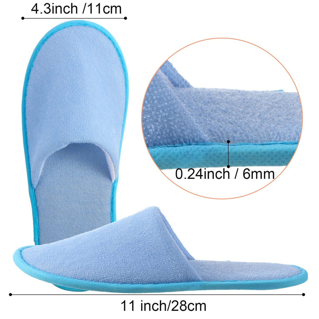 Geyoga 24 Pairs Disposable Slippers for Guests Bulk 2 Size Cotton Soft Spa Hotel House Slippers for Women Men Wedding Party Shoeless Home Indoor Travel