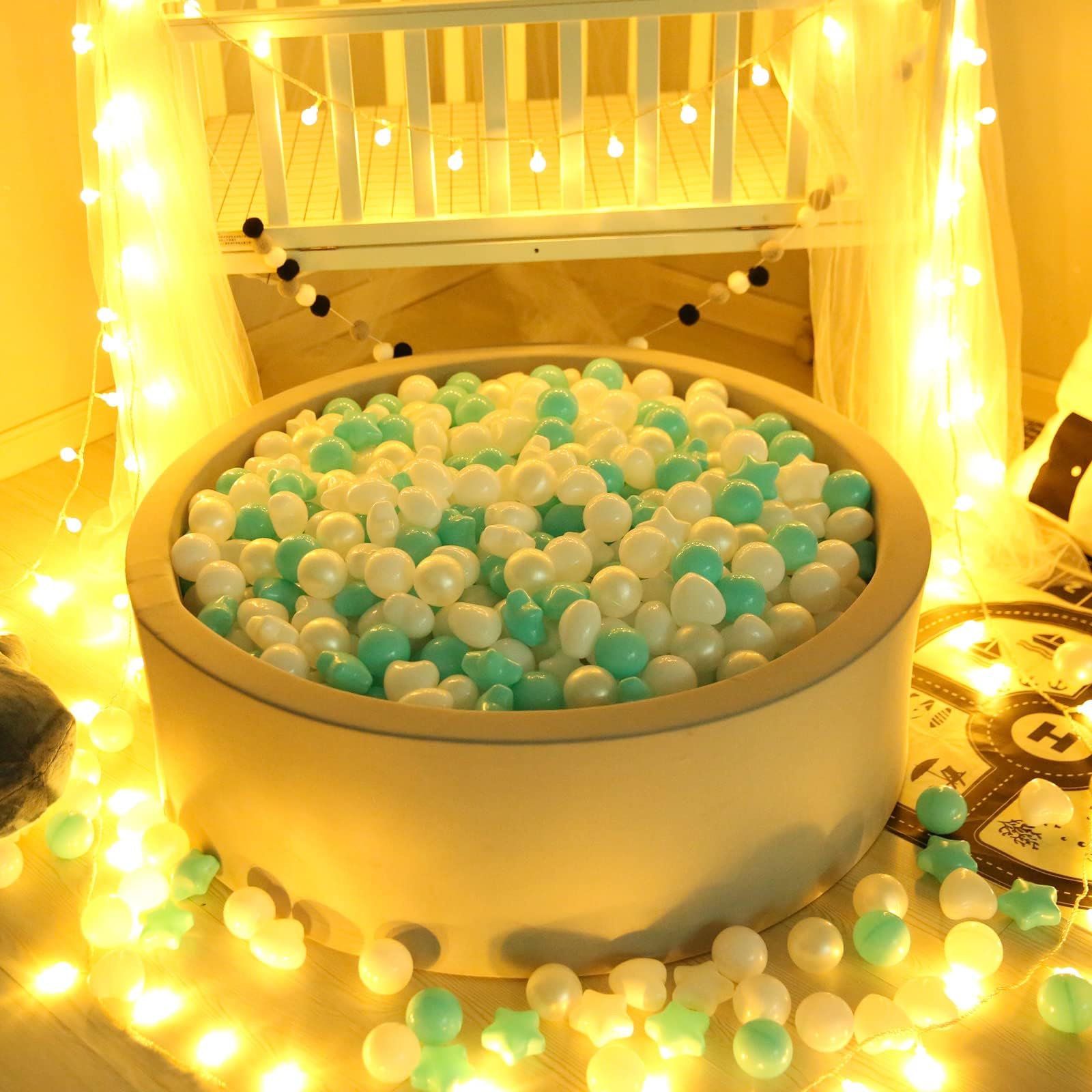 GOGOSO Playpen Balls for GirlsToddlers for Playhouse, Baby Pool, Play Ball Fun Centers, for Babies, Kids, Toddlers 1-3, Phthalate Free BPA Free 100pcs