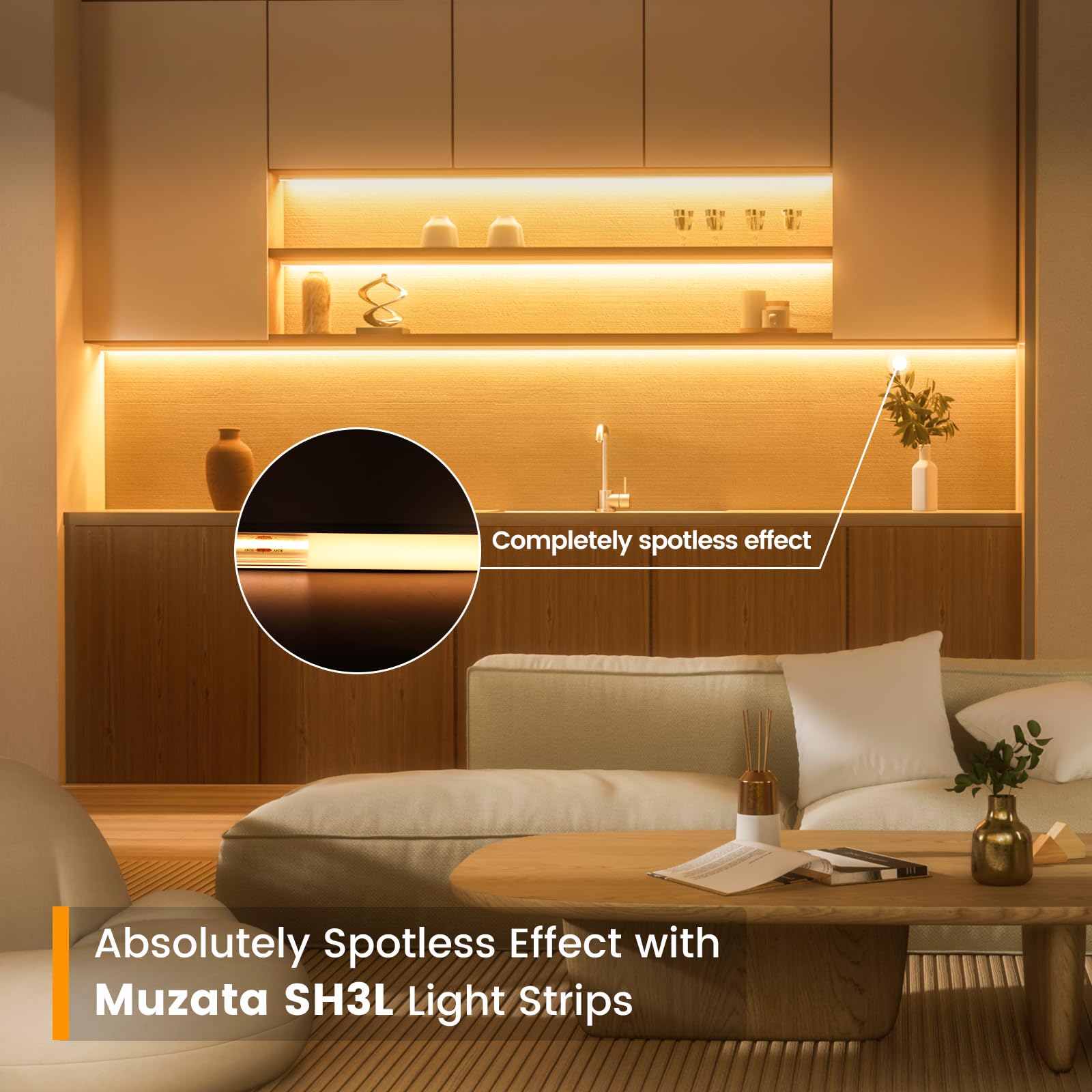 Muzata 10Pack 3.3FT/1M LED Channel Aluminum U Shape Silver LED Strip Diffuser Channel with Milky White Cover Easy Installation U1SW WW 1M
