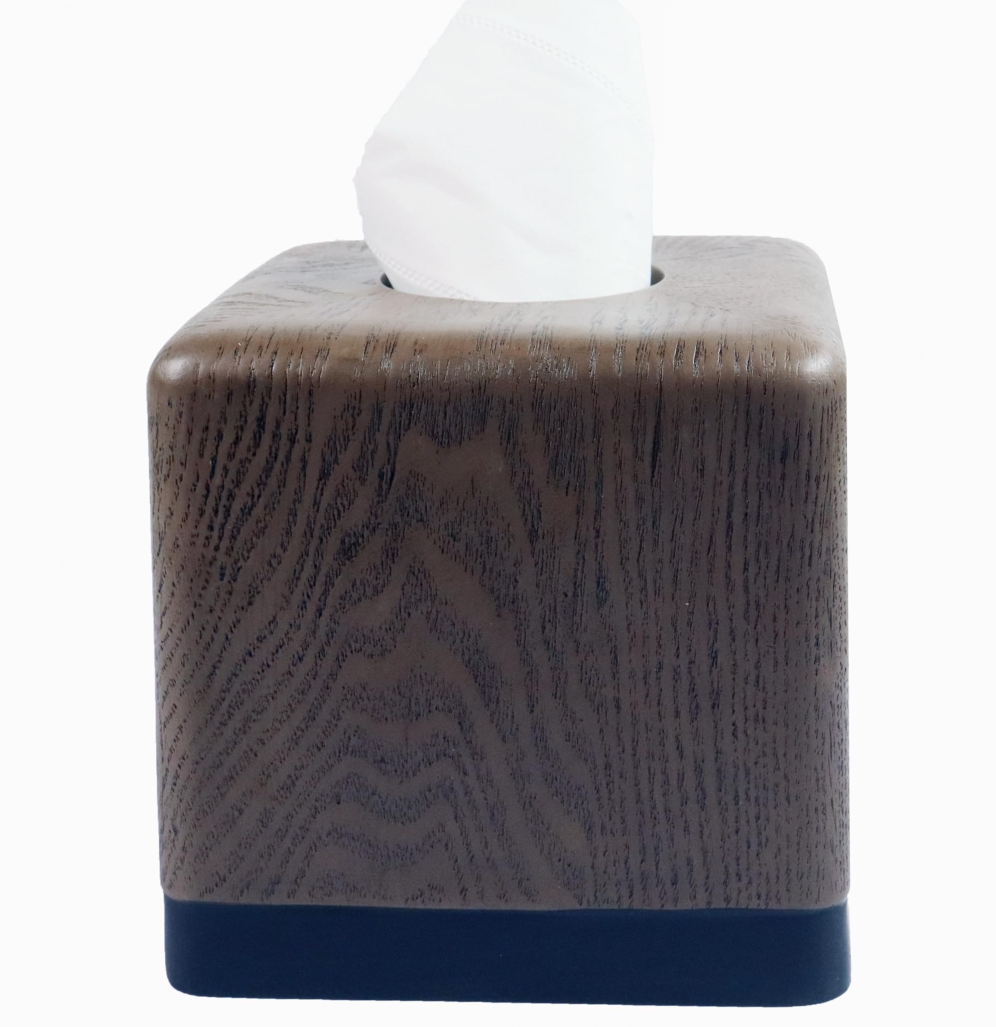 Hymmah Square Tissue Box Cover Holder with Tray,Unique Cube Design Tissue Dispenser Cover Decor for Vanity Counter Tops Also Great for Bedroom and Living Room