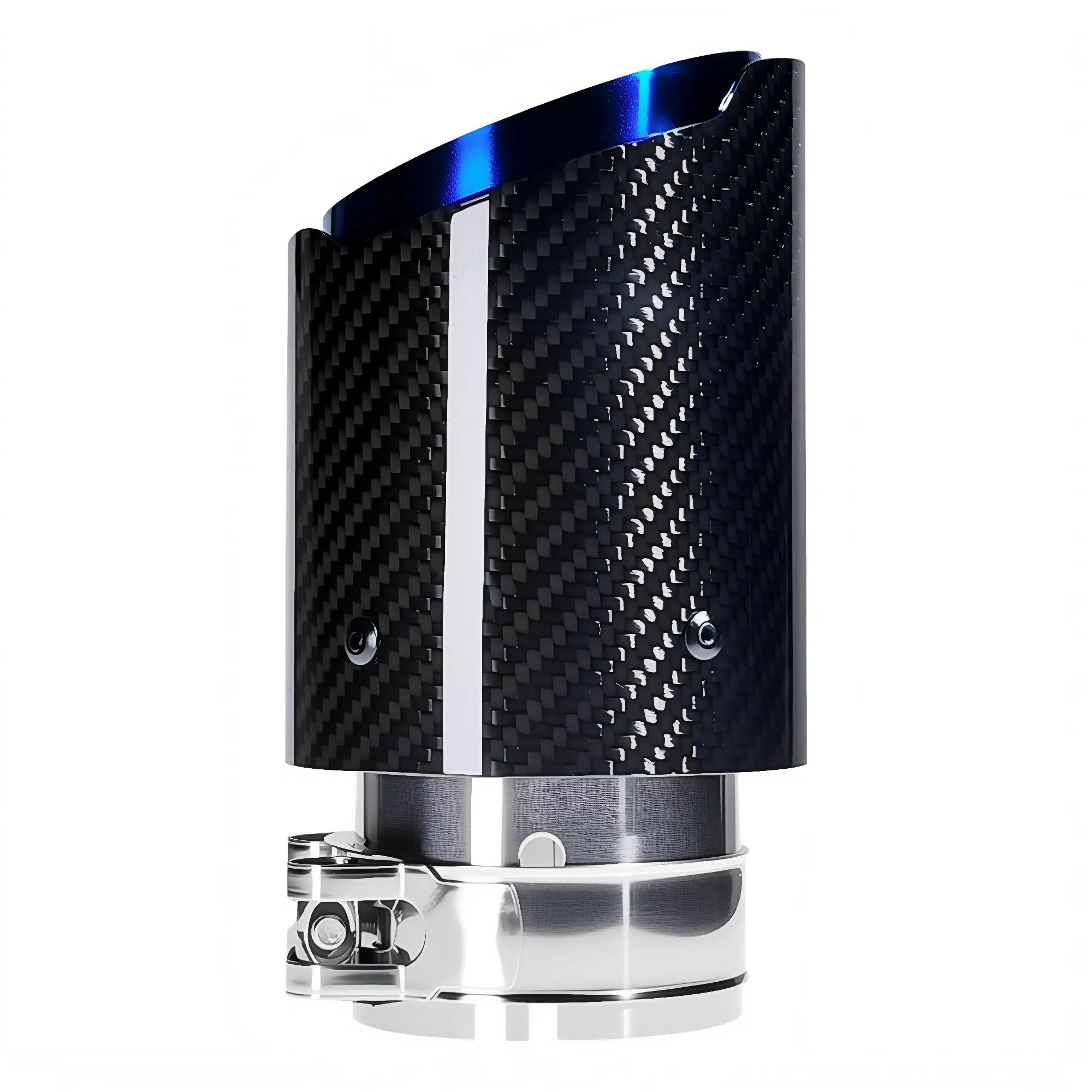 2"Inlet 3"Outlet Car Exhaust Tips Carbon Fiber Tailpipe Exhaust Pipe Tail Throat Tail Pipe Burnt Need Height>3.5 Inch Widht>3.5 Inch