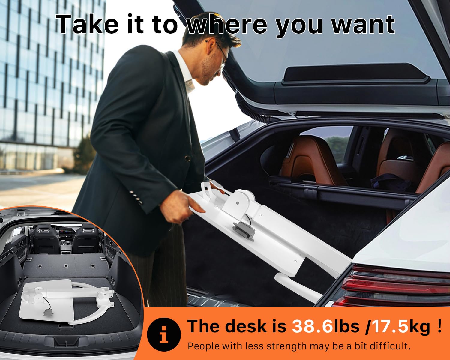 JOY worker Foldable Mobile Standing Desk, Height Adjustable Sit Stand Desk, 90° Tiltable Rolling Laptop Table, Portable Workstation with Non-Slip Mat for Home Office, Holds Up to 22lbs, Black