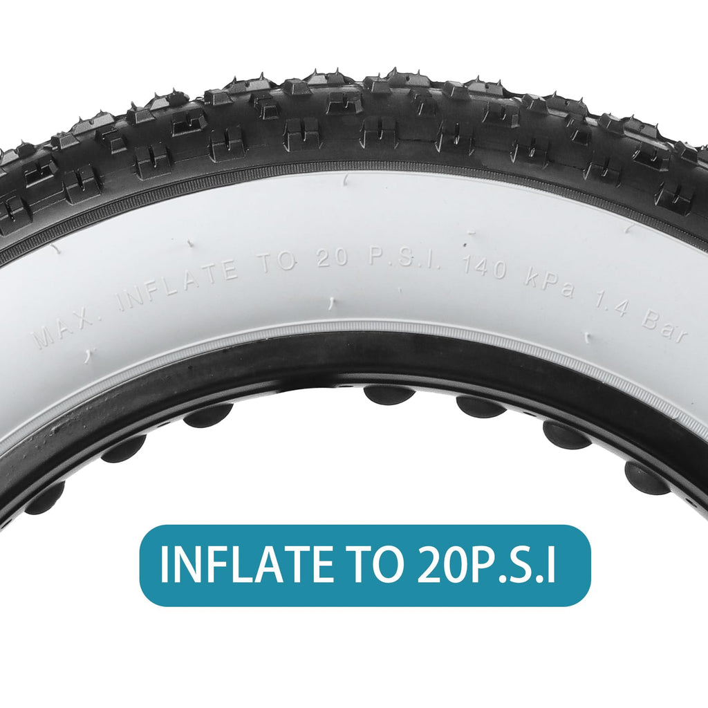 Hycline Fat Bike Replacement Tire: 20x4.0/26x4.0 Inch High-Performance Wear-Resistant Folding MTB Bicycle Tires, All-Terrain High-Density for Street or Trail Riding