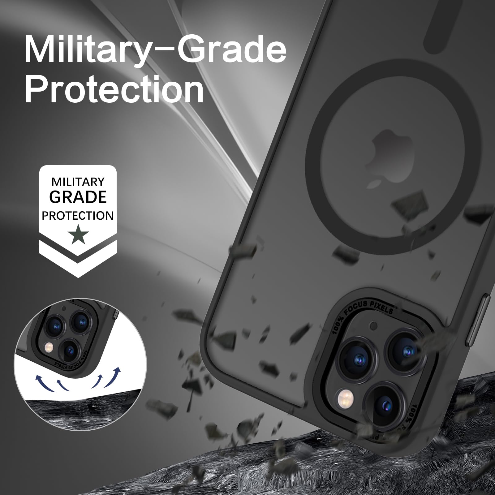 BENTOBEN for iPhone 11 Pro Case 2019 [Compatible with Magsafe] Translucent Matte Magnetic Phone Case iPhone 11 Pro 5.8" Slim Thin Shockproof Bumper Women Men Protective Cases Cover, Black
