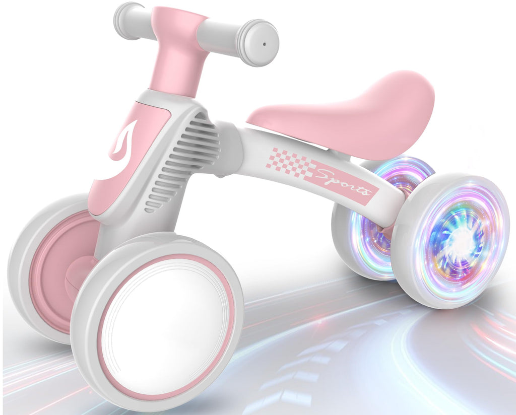 Colorful Lighting Baby Balance Bike Toys for 1 Year Old Boy Gifts, 10-36 Month Toddler Balance Bike, No Pedal 4 Silence Wheels & Soft Seat First Bike, One Year Old Boy Birthday Gift.