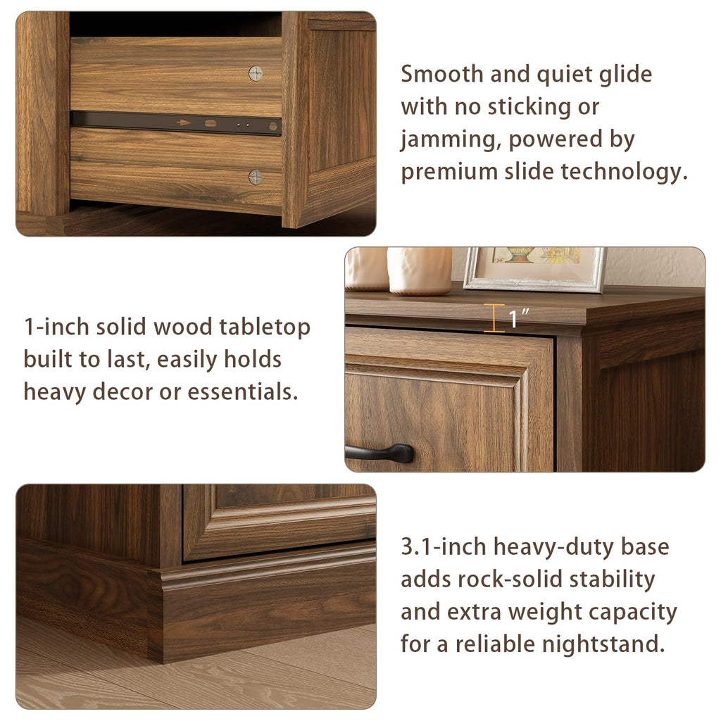 Farmhouse 5 Drawers Dresser for Bedroom, 44" Tall Brown dresser Wood Rustic Chest of Drawers with Wide Metal Handle,Natural Texture,Drawer Organizer for Bedroom,Living Room,Hallway and Entryway