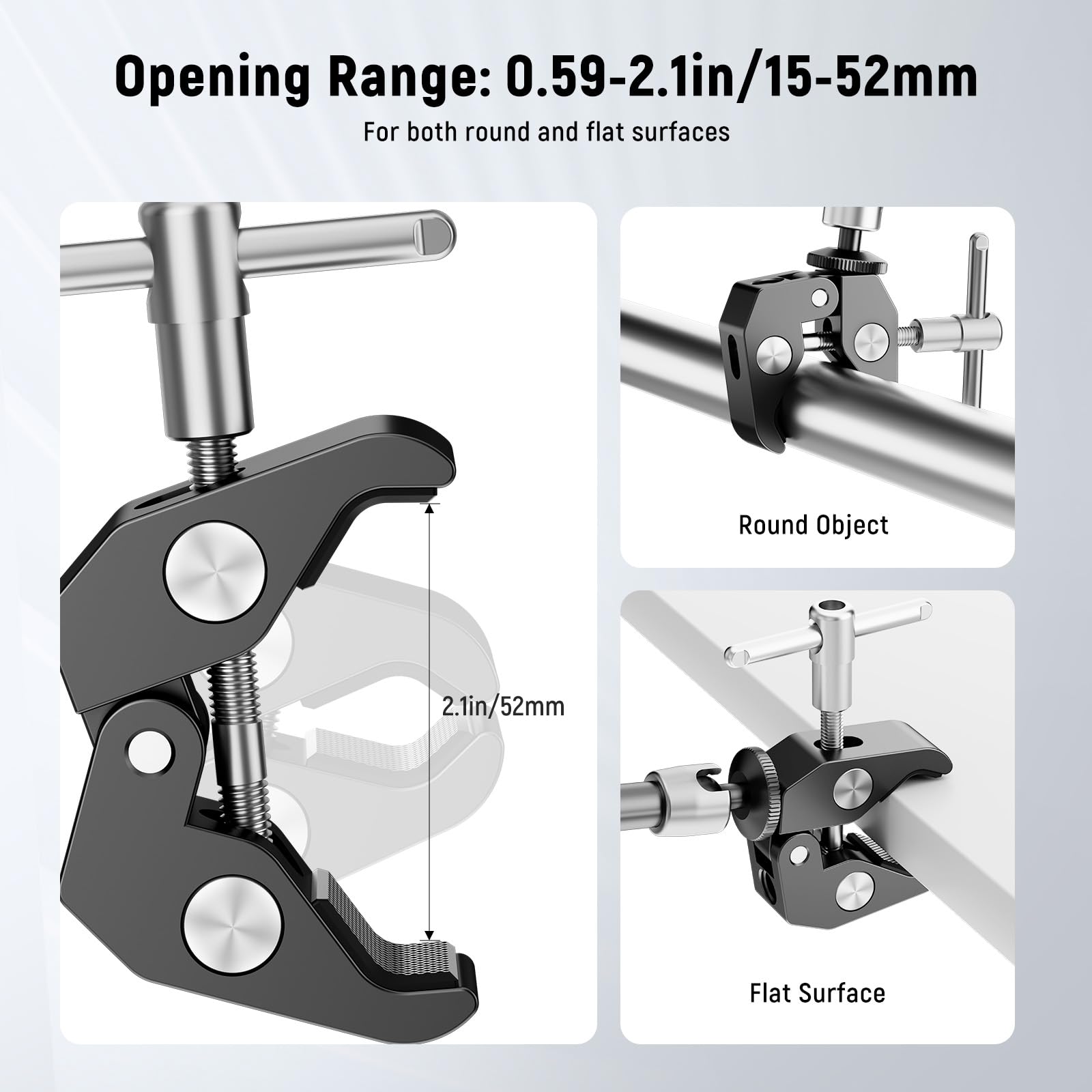 NEEWER 5.9"/15cm Adjustable Friction Magic Arm with 1/4" Screw on Both Ends, Compatible with SmallRig Cage, Flash/LED Light/Microphone/Monitor/SuperClip, Max Load 4.4lb/2kg, ST15