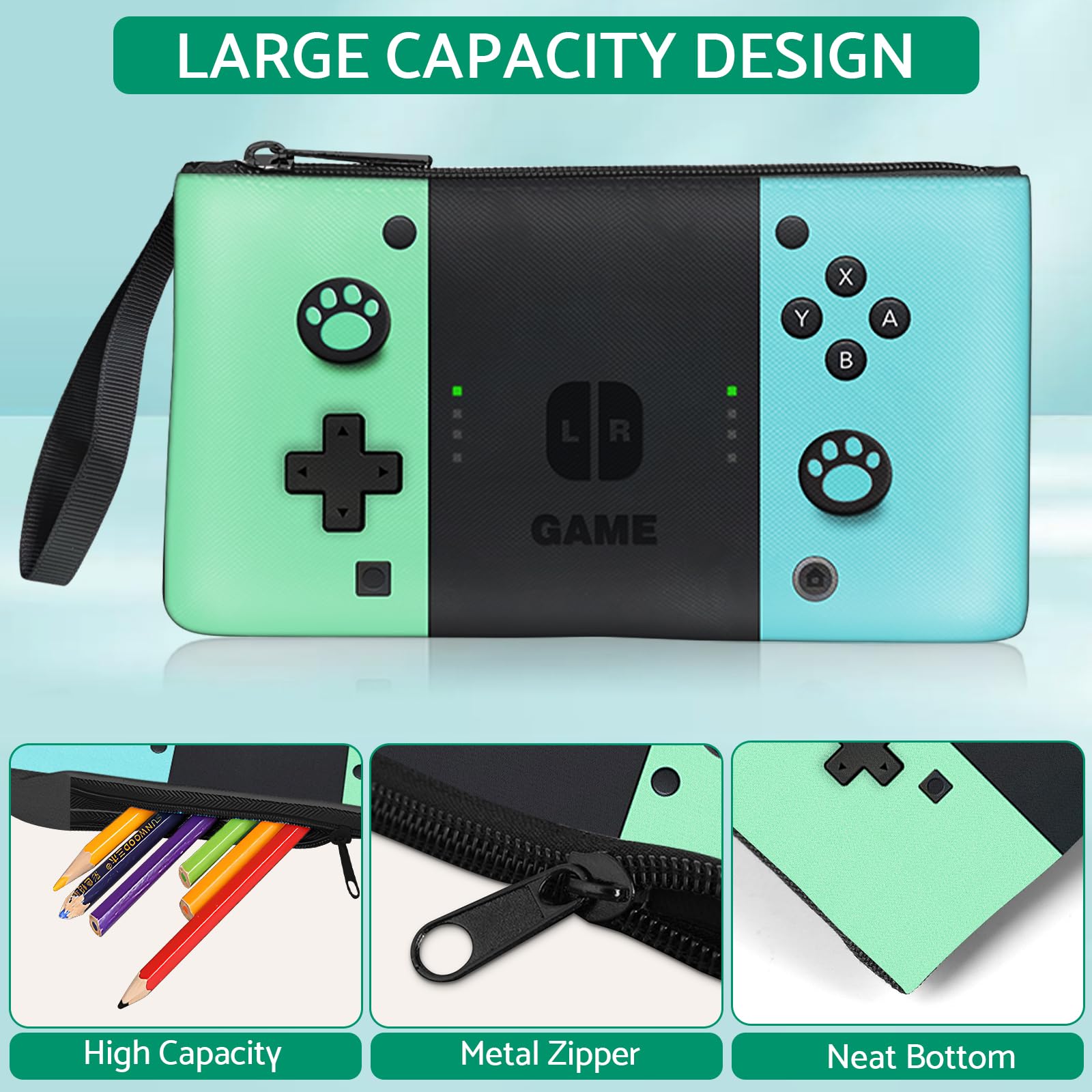 Kids Backpack For Boys，Gamer Boys Backpack For Children Teens Elementary Middle School, 17″ Students Bookbag