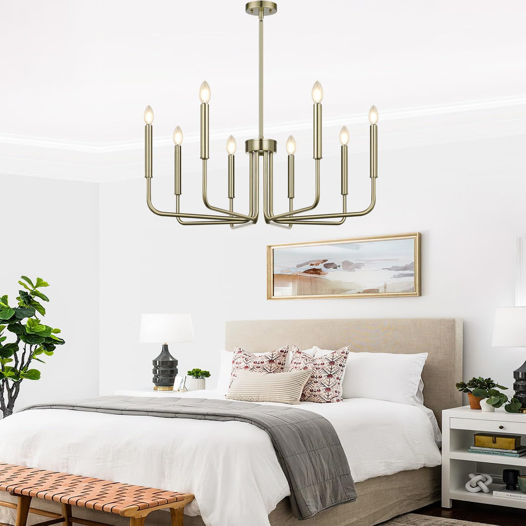 Rustic Black Chandelier, 6-Light Antique Farmhouse Chandelier for Dining Room Lighting Fixtures, Vintage Candle Pendant Light Fixtures Chandeliers for Dining Room Bedroom, Foyer and Living Room