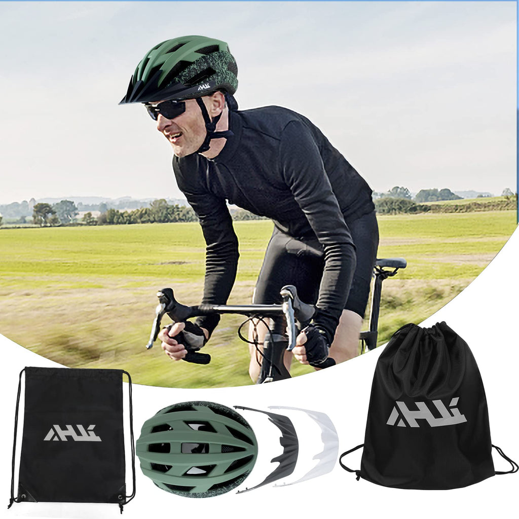 Youth Adult Road Bike Helmet, Men Women Adjustable Mountain Bicycle Helmet with Detachable Visor, 2 Sizes for Age 8-14+ Youth, Kids, Adult