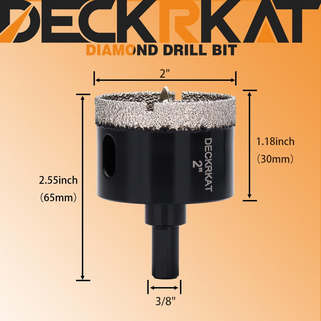 1 Inch Diamond Hole-Saw Bits with Pilot Drill Bit - 2pc 1" Diamond Tipped Tile Hole Saws with Guiding Bit Accurate Drilling for Porcelain Tile Ceramic Pottery Granite Stone Glass Bottles 25mm