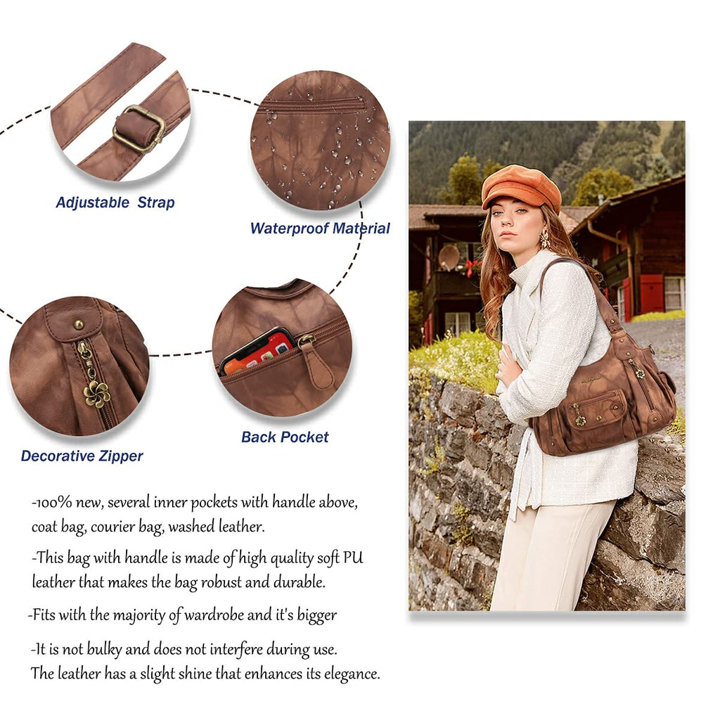 Angel Barcelo Purses for Women Soft PU Leather Shoulder Bag Crossbody Purse and Handbags