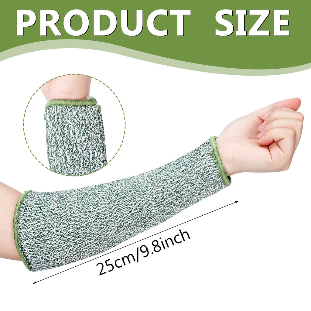 Sintege 3 Pairs Arm Protectors for Thin Skin and Bruising Cut Resistant Forearm Sleeve Level 5 Arm Burn Protection Sleeve (Black,7.9 Inch)