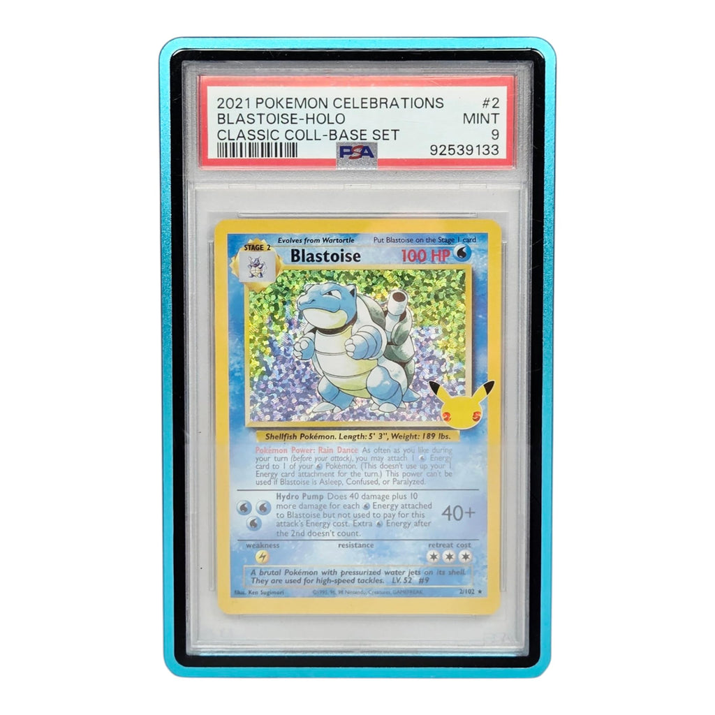 Metal PSA Slab Bumper Case UV Resistant- Safeguard Stackable Magnetic Aluminum Metal Case For Graded Cards (Black)