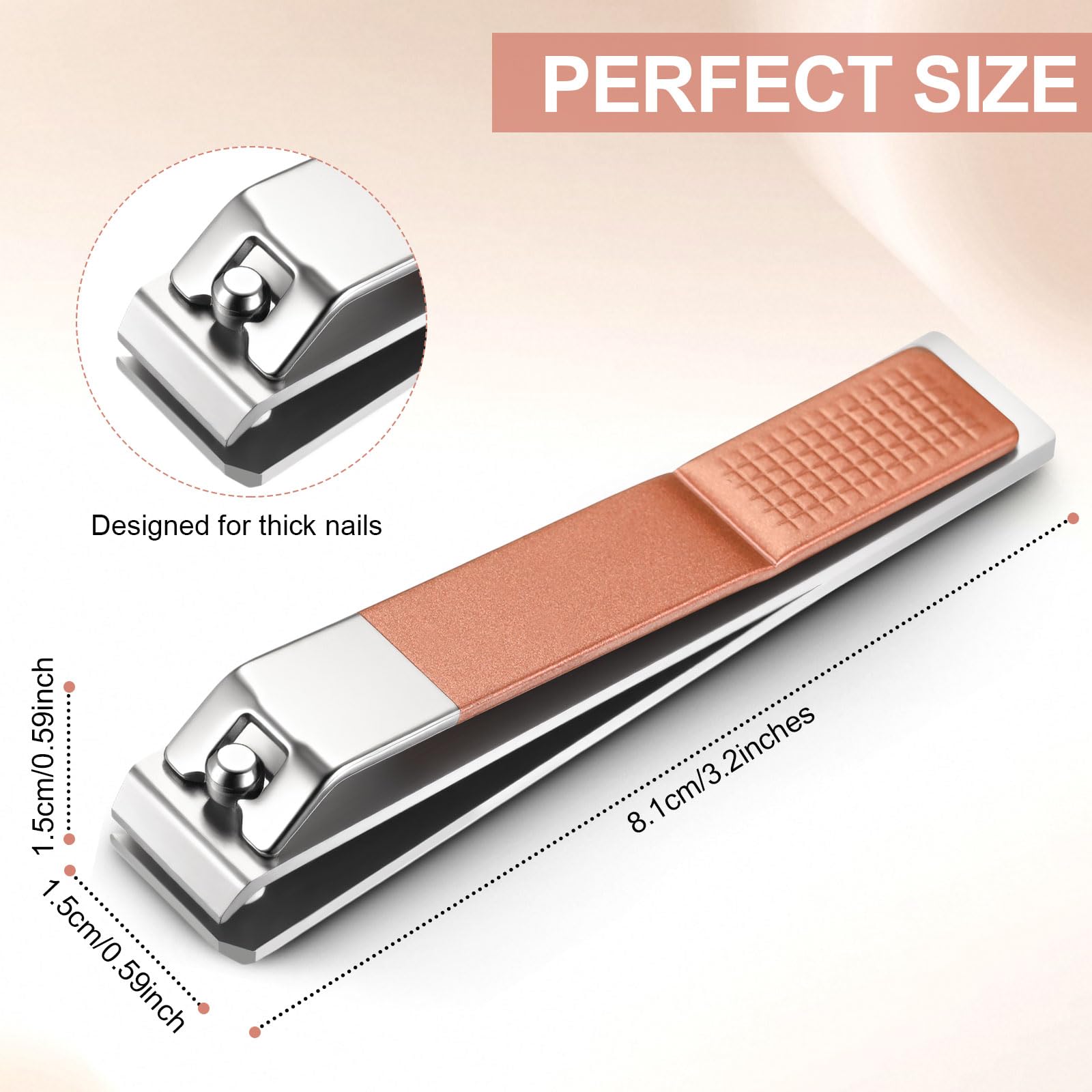 Mudder 6 Pcs Black Large Toenails Clippers Big Nail Clippers Straight Edge Toenails Cutters Stainless Steel Nails Trimmer Cutters for Men Women Thick Nails, Straight Sharp Blade and Anti-Slip Handle