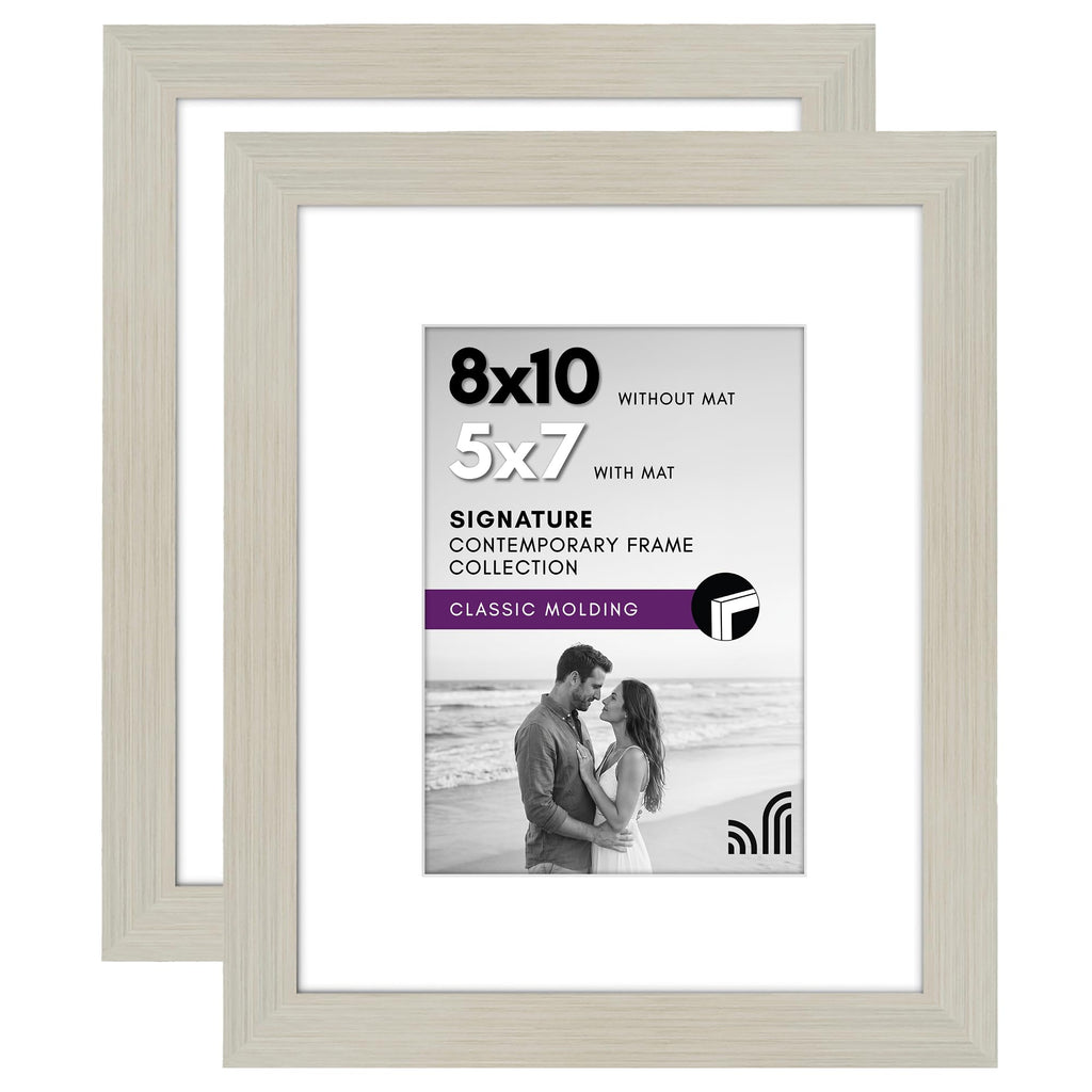 Americanflat 4x6 Double Picture Frame with Shatter-Resistant Glass - Fits Two 4x6 Photos or use as One 6x14 Frame - Signature Collection - Collage Frames for Tabletop and Wall Display - Black