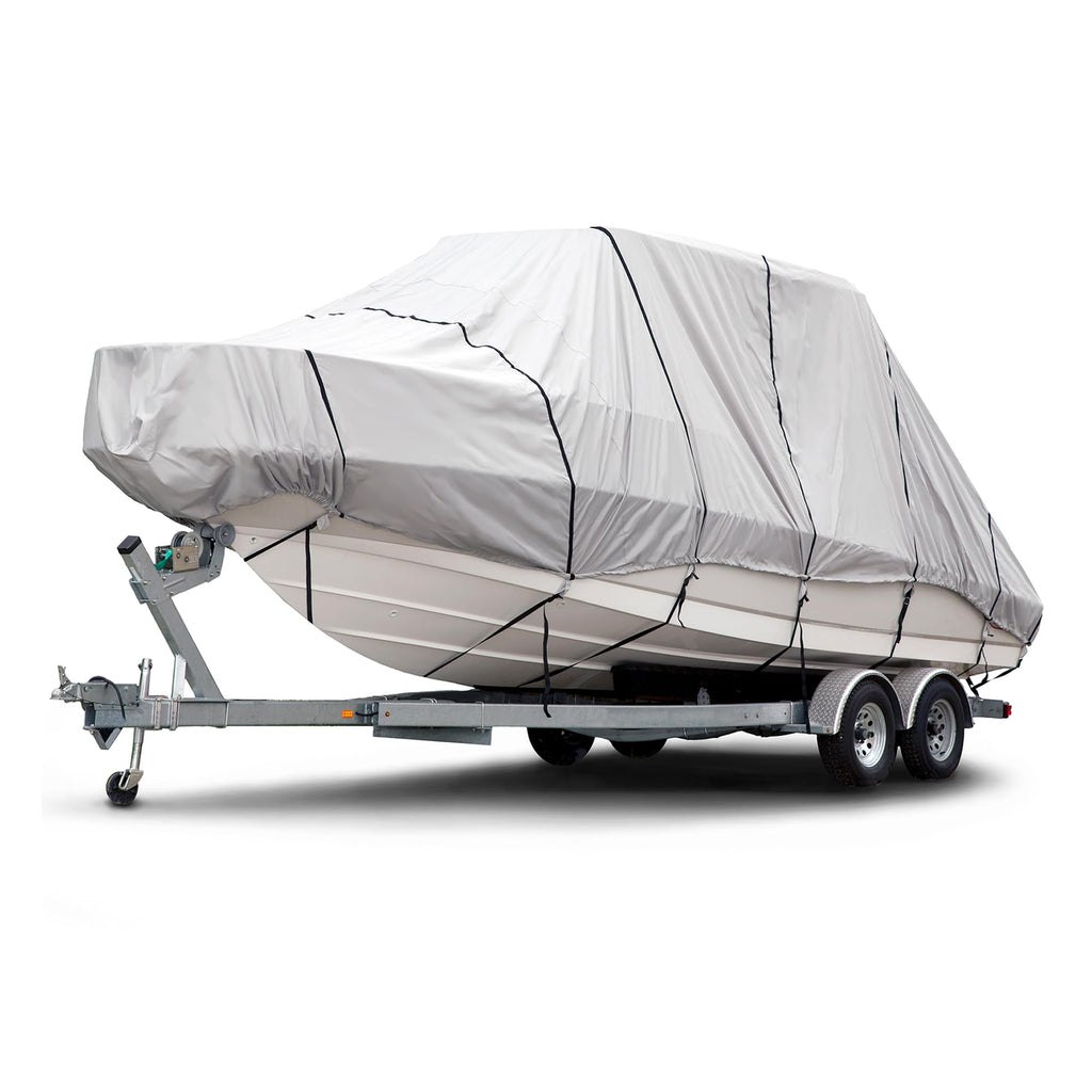 Budge B-620-X6 Blue 20'-22' Long (Beam Width up to 106") 600 Denier Waterproof Breathable Hard/T-Top Boat Cover