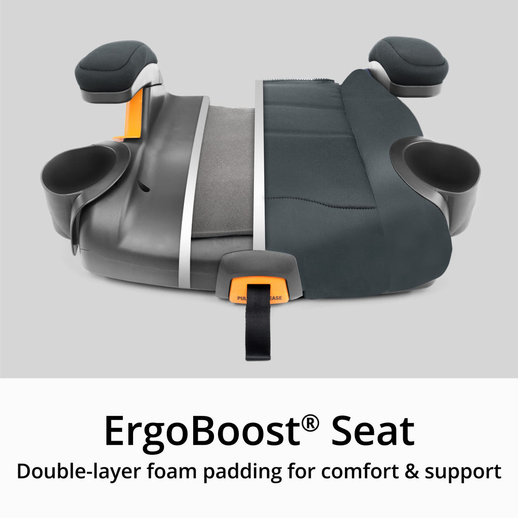 Chicco KidFit Adapt Plus 2-in-1 Belt-Positioning Booster Car Seat, Backless and High Back Booster Seat, for Children Aged 4 Years and up and 40-100 lbs., Vapor/Grey