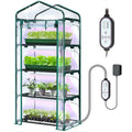 Mini Greenhouse with Screen Roof, Ohuhu Upgraded Portable 4 Tier Small Greenhouses for Outdoors Indoor with Reelable Door, Heavy Duty Plastic Green House for Outside Garden Patio Yard Porch Balcony