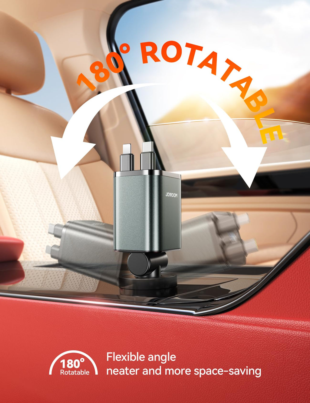 [2026 Ultra-Compact] 84W Retractable Car Charger, [PD 45W] Car Charger USB C for iPhone 16 17 Pro Fast Charging, Car Accessories Travel Essentials Gifts for Women Men for iPhone 17 Air 16 15 14 13 12