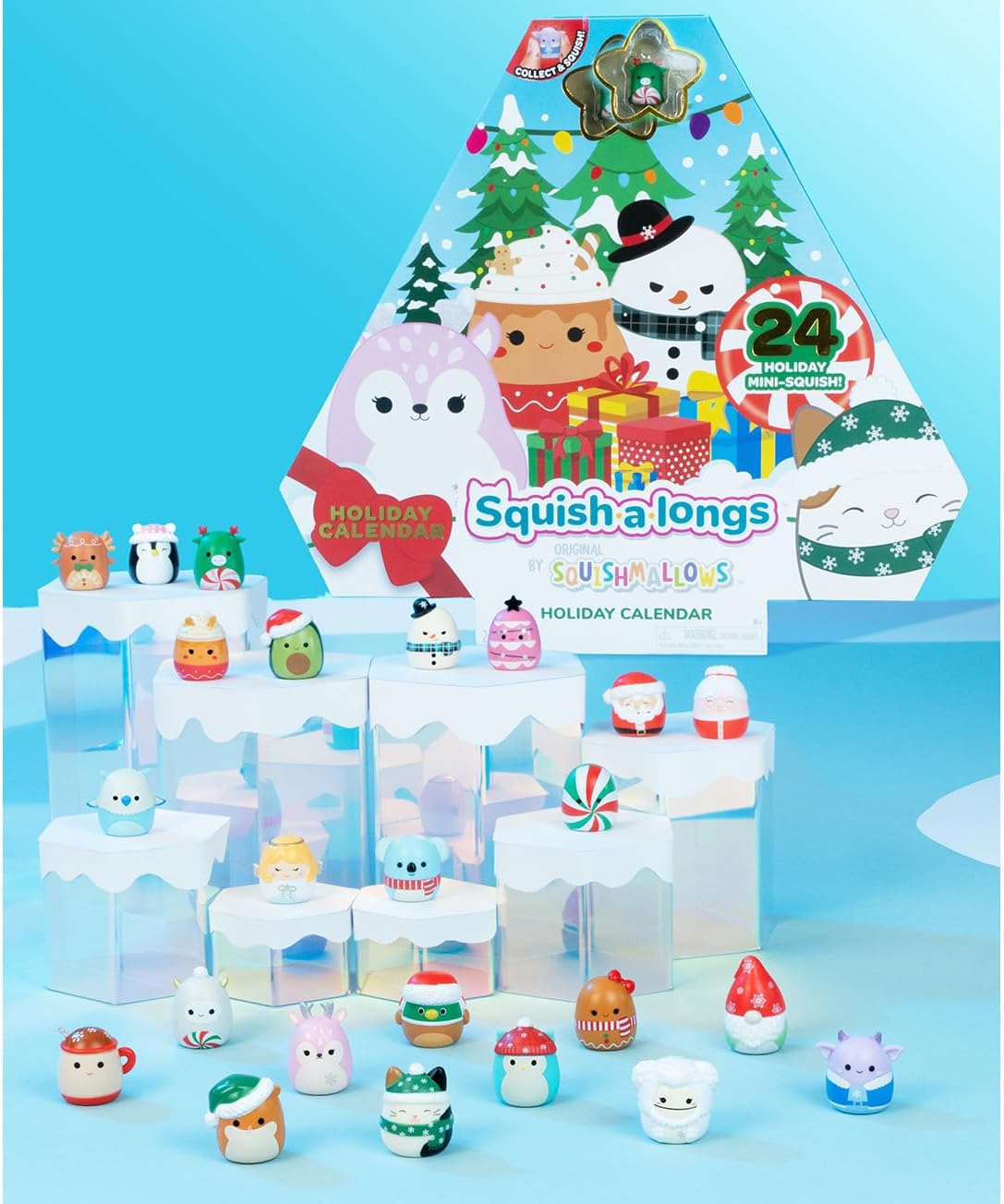 Squish-a-longs Holiday Countdown Calendar – Includes 24 Mini-Squish (Wave 3)