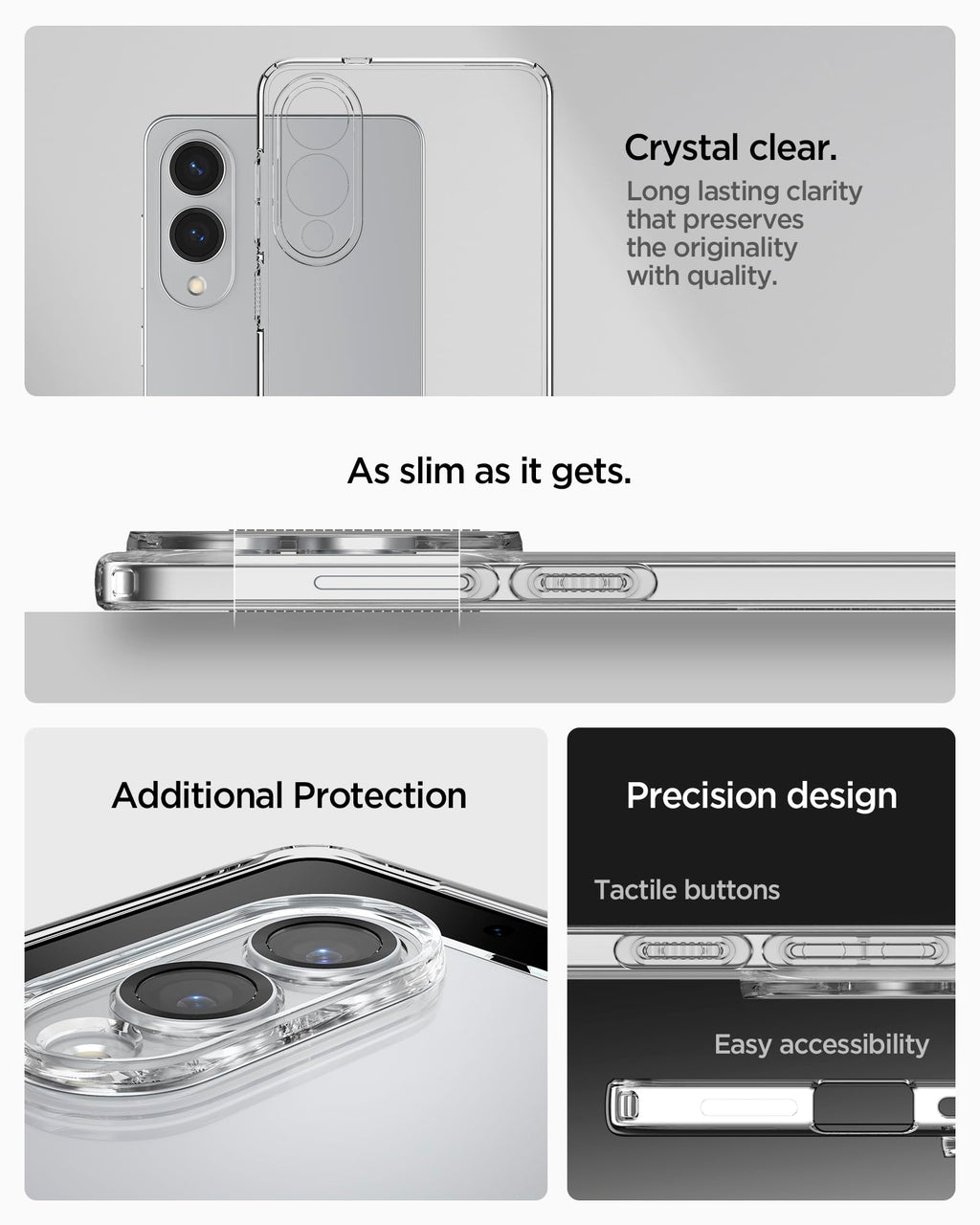 Spigen Liquid Crystal Designed for Galaxy S24 Case (2024) [Military-Grade Protection] - Crystal Clear