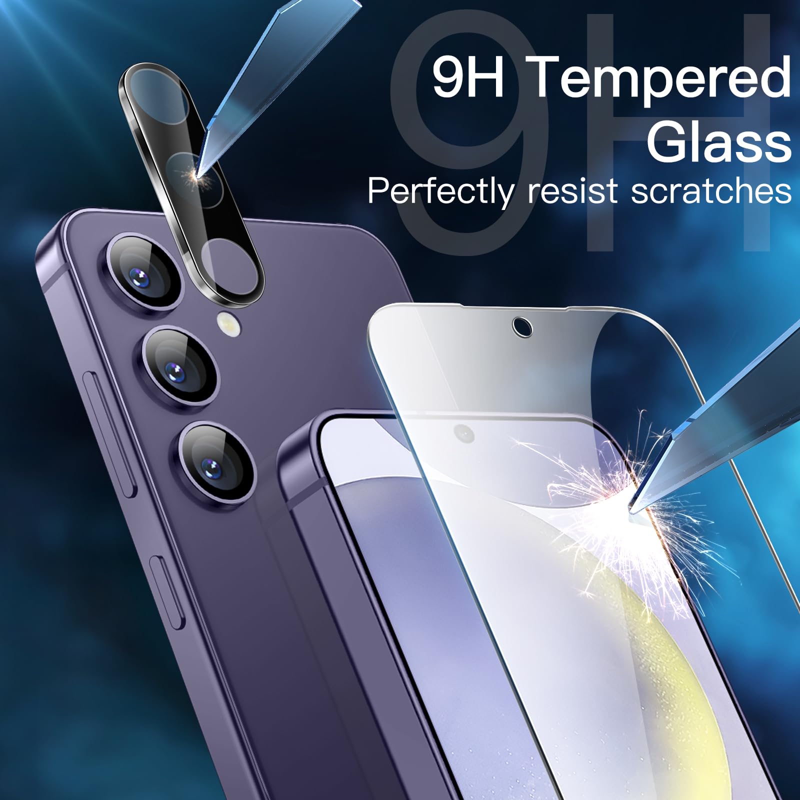 JETech Screen Protector for Samsung Galaxy S20 FE 6.5-Inch with Camera Lens Protector, Tempered Glass Film, Fingerprint ID Compatible, HD Clear, 2-Pack Each