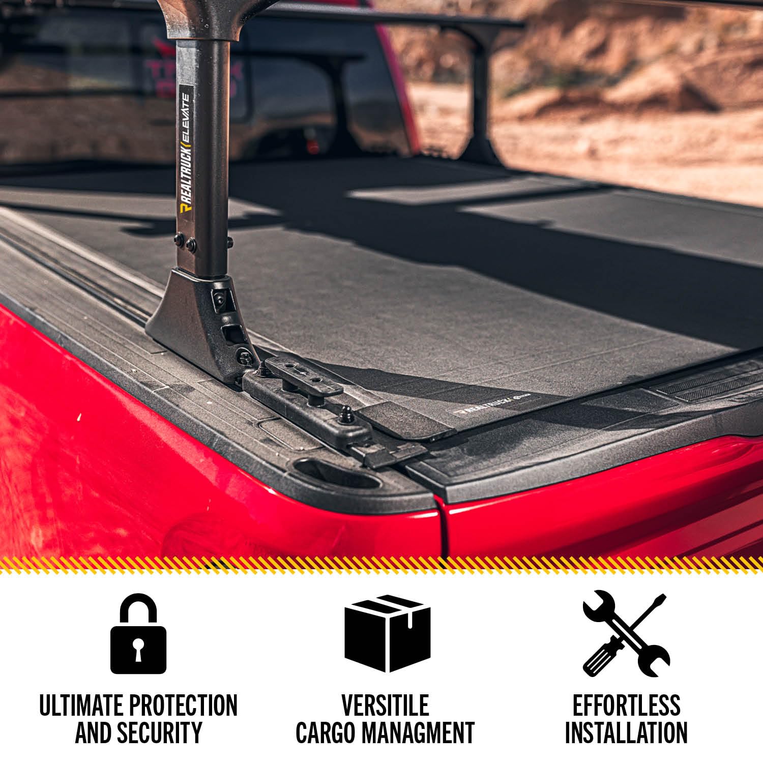RealTruck BAK BAKFlip F1 Hard Folding Truck Bed Tonneau Cover | 772133 | Fits 2020-2026 Chevy/GMC Silverado/Sierra 2500/3500HD 6' 10" Bed (82.2")